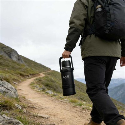 OMS Stormthermo Çelik Termos 8503 - 4 Litre - Siyah