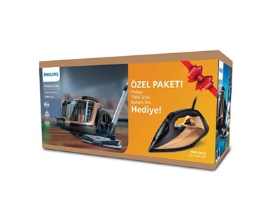 Philips XB7151/07 + (DST7040/80) Marathon Torbasız Yatay Süpürge