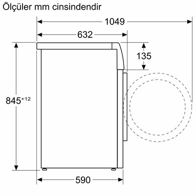 Profilo CGK252Z0TR 10KG 1200 DVR Beyaz Çamaşır Makinesi
