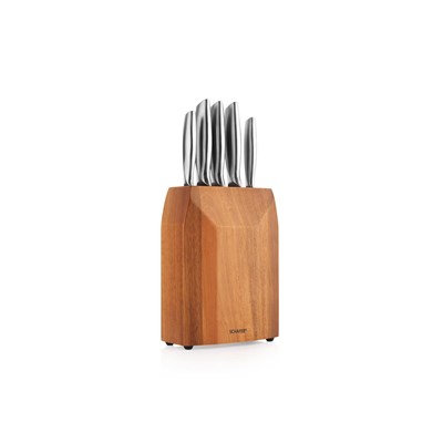 Schafer 1S6427-14005-KAH01 Solide Ahşap Bıçak Seti 6 Parça Kahverengi 