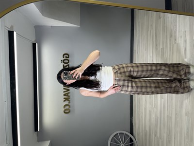  KARELİ YÜKSEL BEL PANTOLON