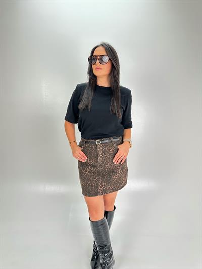 LEOPAR DENİM ETEK