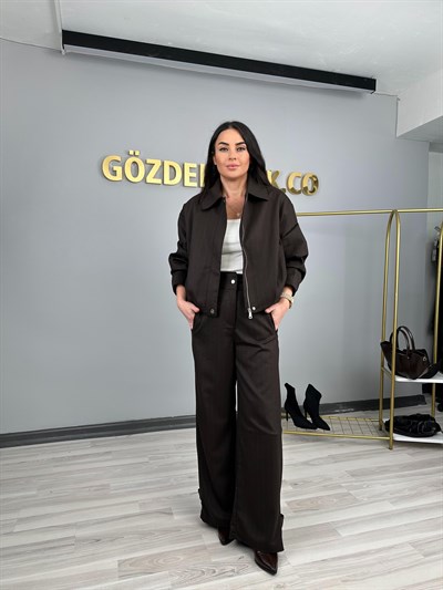 PİLE DETAYLI CEKET PANTOLON TAKIM