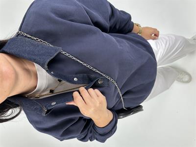 POLO KOT DETAY YAKALI LACİ SWEATSHİRT