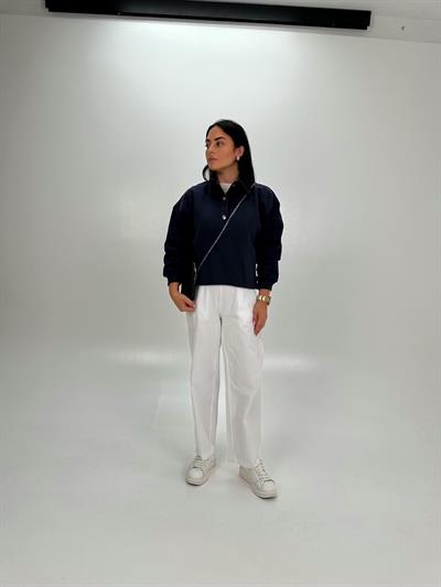POLO KOT DETAY YAKALI LACİ SWEATSHİRT