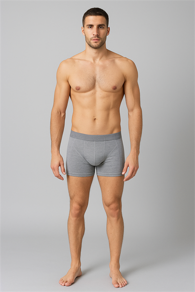 Tutku Erkek Elastan Boxer Gri 6lı paket