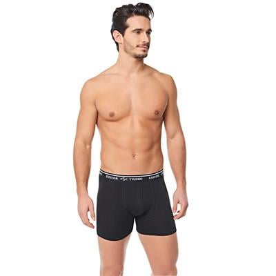 Seher Yıldızı Erkek Siyah Elastan Boxer 6lı Paket