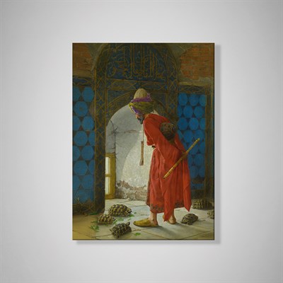 Kaplumbağa Terbiyecisi Kanvas Tablo – Osman Hamdi Bey Klasik Sanat Eseri
