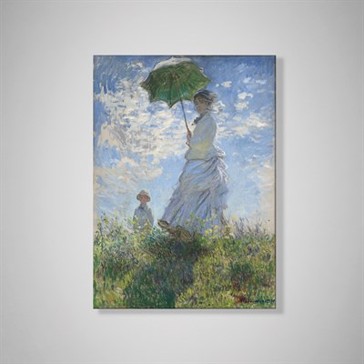 Şemsiyeli Kadın Kanvas Tablo – Claude Monet Woman with a Parasol Empresyonist Sanat Eseri