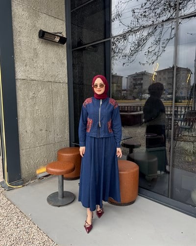 Aden Kot Etek Takım Lacivert