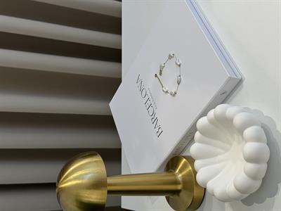 Ay Detaylı-Gold Zincir Kaplama Paslanmaz Bileklik Gold