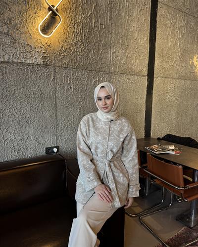 Bej Desenli Kaban Bej