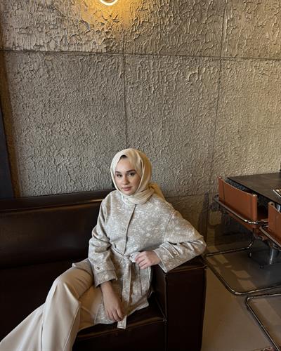 Bej Desenli Kaban Bej