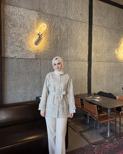 Bej Desenli Kaban Bej