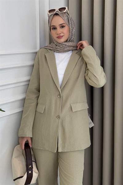 Blazer Ceket-Pantolon Takım Küf Yeşili
