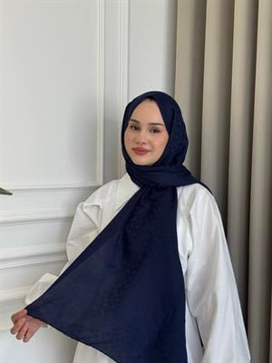 Bloom Desen Şal Lacivert