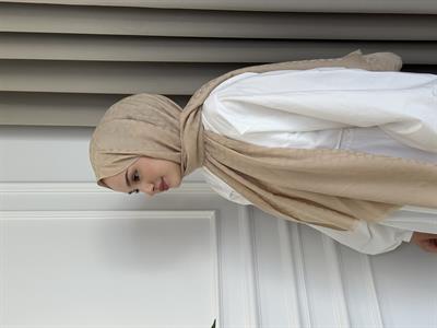 Bloom Desen Şal Latte