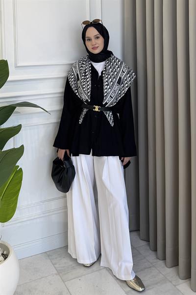 Bol Kesim Gömlek Siyah