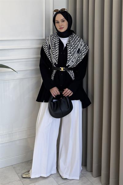 Bol Kesim Gömlek Siyah