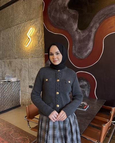 Buklet Dokulu Hırka Füme