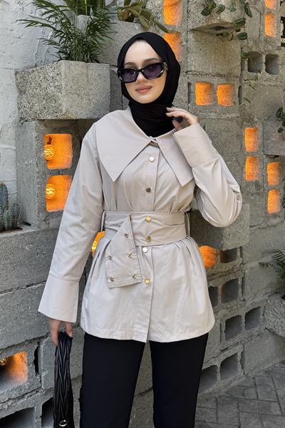 Çıtçıt Kemer Detaylı Gömlek Bej