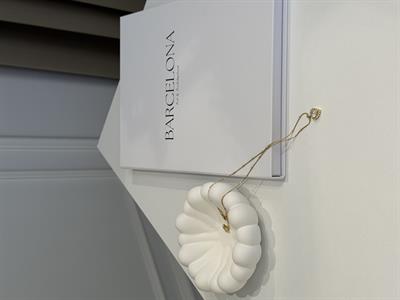 Dorika Zincirli-Çelik Kaplama Kalp Kolye-Beyaz Zirkon Gold