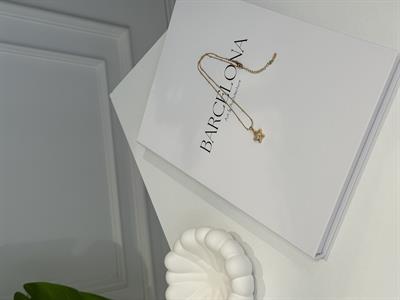 Dorika Zincirli-Çelik Kaplama Paslanmaz Yıldız Kolye Gold