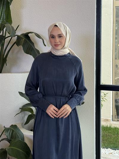 Düz Kesim Elbise İndigo