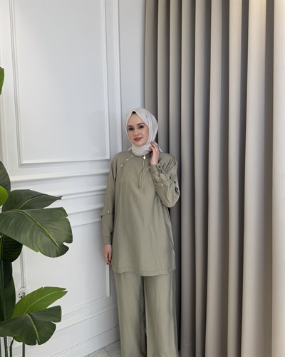 Elya Pantolon Takım Mint Yeşili
