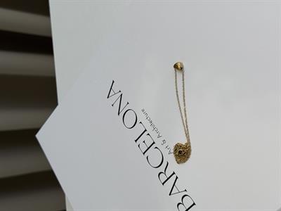 İçi Dolgulu Kalp- Gold Kaplama Paslanmaz Çelik Kolye Gold