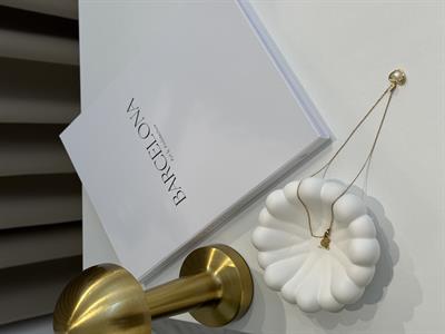 İnci Detaylı  Büyük Kalp-Gold Kaplama Çelik Kolye Gold