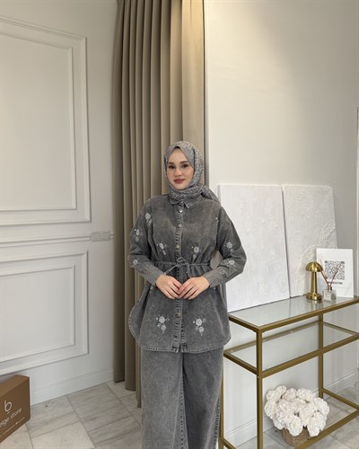 Işıl Pantolon Takım Gri