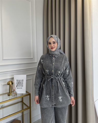 Işıl Pantolon Takım Gri