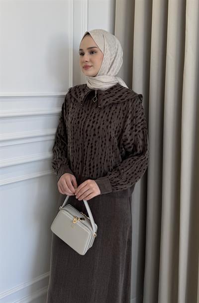 Jileli Takım Kahverengi