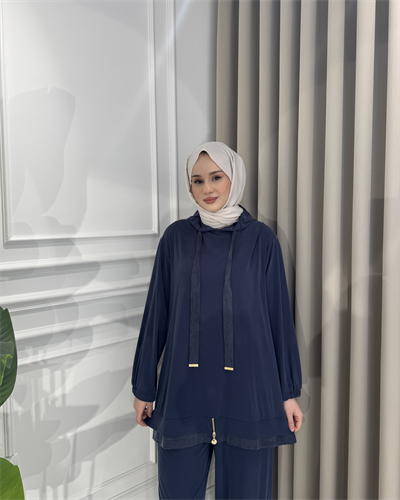 Kapüşonlu Eşofman Takım Lacivert