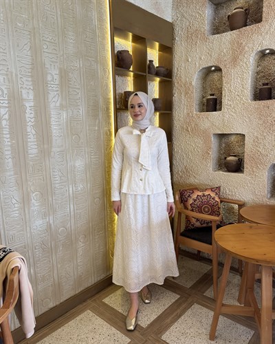 Kayra Etek Takım Beyaz