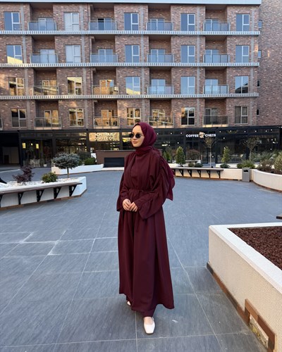 Lorin  Abaya Takım Bordo