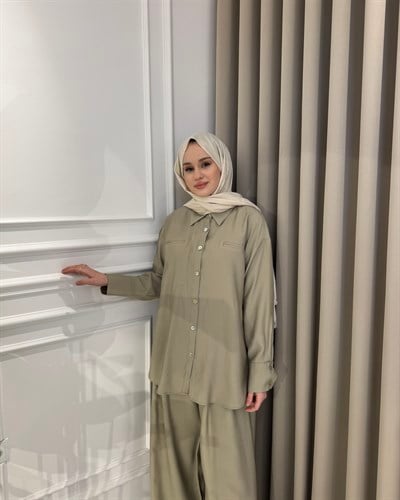 Luna Pantolon Takım Küf Yeşili