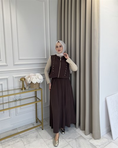 Nova Etek Takım Kahverengi