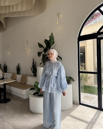 Pure Pantolon Takım Bebe Mavi