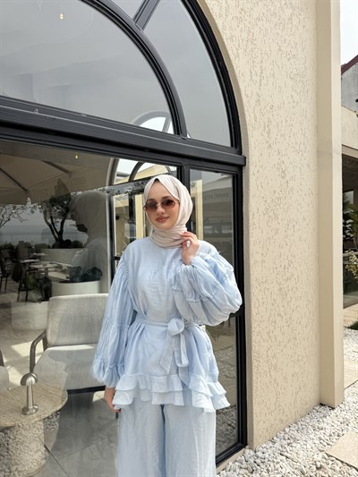 Pure Pantolon Takım Bebe Mavi