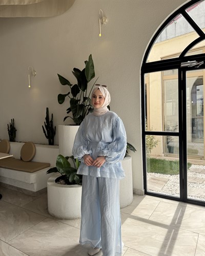 Pure Pantolon Takım Bebe Mavi