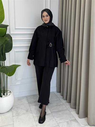 Scuba Bol Paça Pantolon Siyah