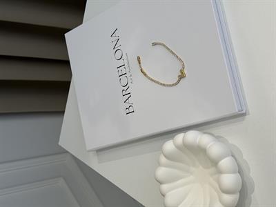 Sırataş Kalpli Çelik Paslanmaz- Bileklik Gold