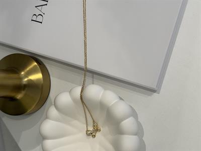 Taş Detaylı Üç Boyutlu Kelebek-Gold Kaplama Paslanmaz Kolye Gold