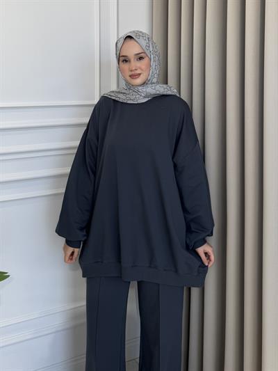 Yarasa Kol Eşofman Takım Füme