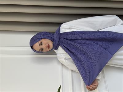 Zebra Desen Şal Erguvan