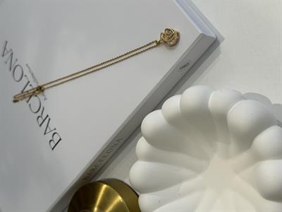 Zirkon Taş Detaylı Gold Paslanmaz Çelik Kolye-Hilal Gold