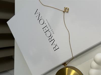 Zirkon Taş Detaylı Gold Paslanmaz Çelik Kolye-Kanatlı Kalp Gold