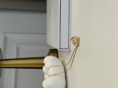 Zirkon Taş Detaylı Gold Paslanmaz Çelik Kolye-Taşlı Kalp Gold